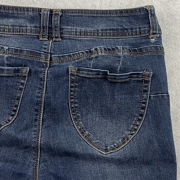 Ci Sono Jeans Womens Size 11 W30 Blue Skinny Stretch Mid Rise Dark Wash Denim - Picture 14 of 15